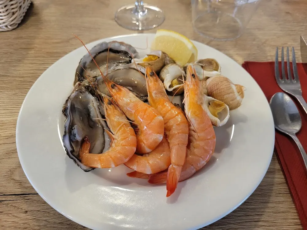 Huîtres Et Crevettes
